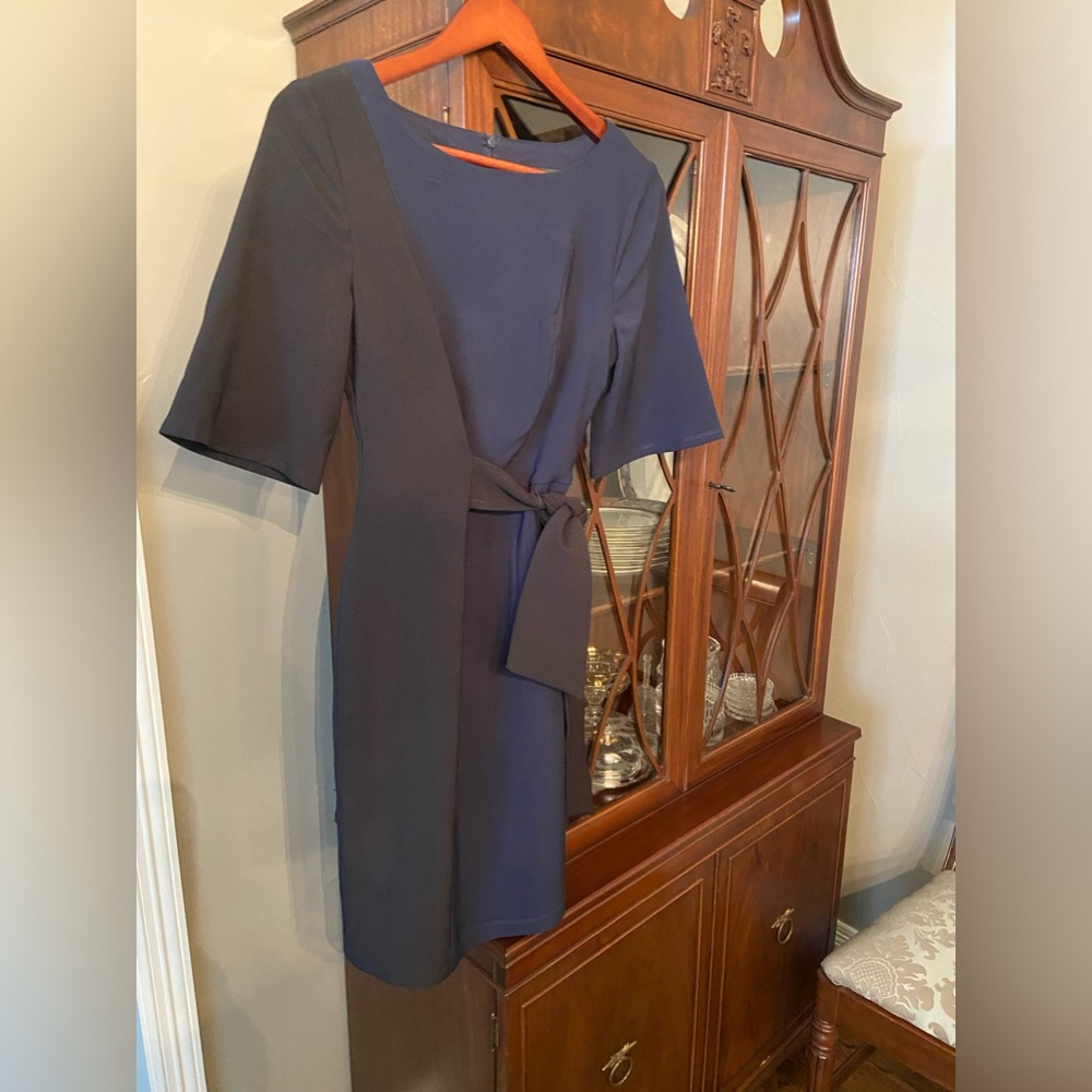 Maggy London navy/black color block dress worn once